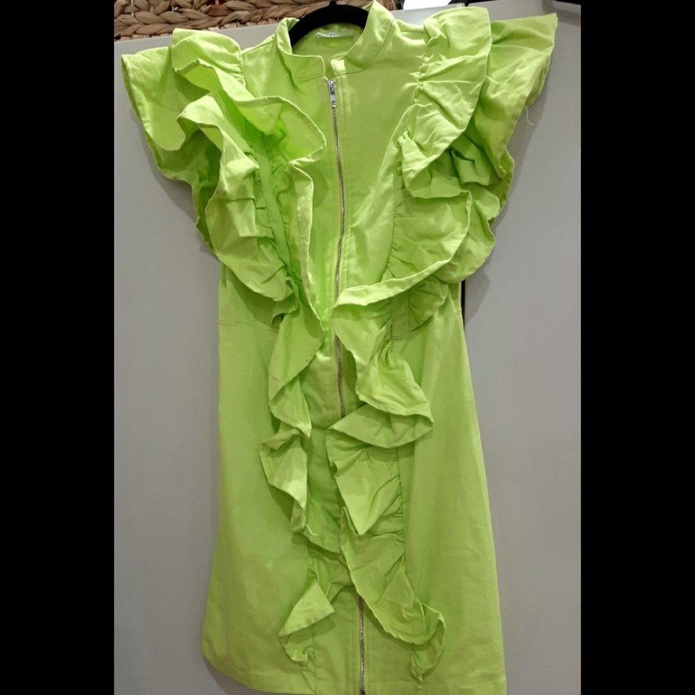Lime green short dress